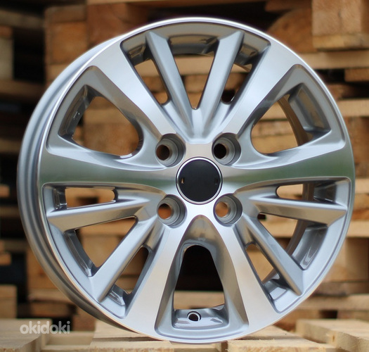 R14x5.5  4X100  ET  40  54.1  I6072  Grey Polished (MG)  For TOYOT  (K7)