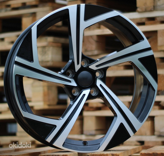 R19x8  5X112  ET  45  57.1  I5502  Black Partial Polished (BP)  For VW  (K7)