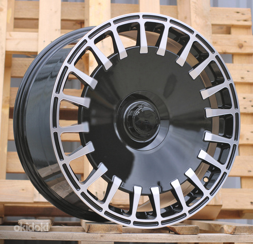 R20x8.5  5X112  ET  36  66.6  I0343  Black Polished (MB)  For MER  (Z3+Z6)  (BRABUS Style Rear+Front)