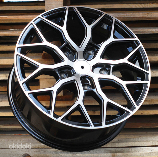 R20x8  5X160  ET  50  65.1  I0319  (IN-LD1)  Black Polished (MB)  For RACIN  (K7)  (FORD (Style Vossen))