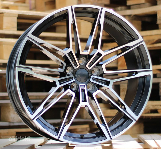 R18x8  5X120  ET  35  72.6  I0294  (BYD1677)  Black Polished (MB)  For BMW  (K3)  ((BMF) Front+Rear)