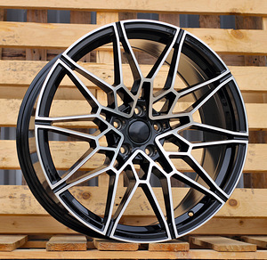 R20x8.5  5X112  ET  25  66.6  I0293  Black Polished (MB)  For BMW  (K7+A)  (Rear+Front) (1 foto / 1)