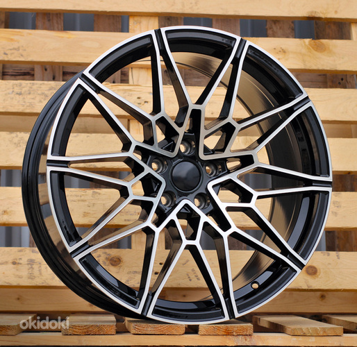 R20x9.5  5X112  ET  38  66.6  I0293  Black Polished (MB)  For BMW  (K7+A)  (Rear+Front)