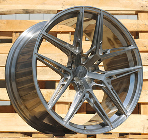 R22x11.5  5X112  ET  37  66.6  HXF01  Dark Brush Silver (DBS)  For HAXER  (K3)  (FORGED  (NEW Model) Rear+Front) (1 foto / 1)
