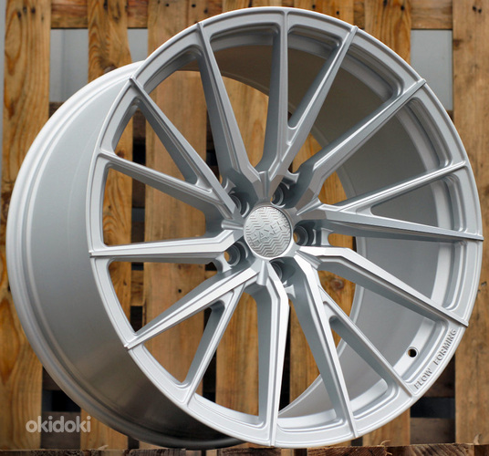 R21x10.5  5X120  ET  37  74.1  HX06F  Polished Silver Half Matt (MSHM)  For HAXER  (K2)  (HYBRID FORGED (Front+Rear))
