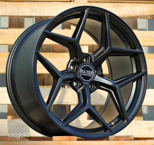 R19x8.5  5X112  ET  40  66.6  HX04F  Black Half Matt (BLHM)  For HAXER  (Z7)  (HYBRID FORGED (Front+Rear))