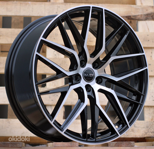 R18x8  5X112  ET  40  66.5  HX035  (B5902)  Black Polished (MB)  For HAXER  (P)