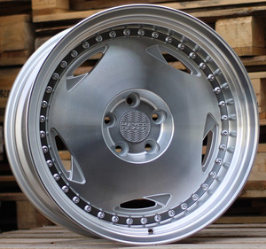 R15x7  4X100  ET  35  73.1  HX029  Polished Silver+Polished Lip (MSPL)  For HAXER  (K7)  (Rear+Front) (1 foto / 1)