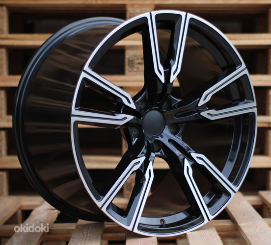 R21x11  5X112  ET  37  66.6  H5033  (A5552)  Black Polished+Powder Coating (MBPC)  For BMW  (P)  (Rear+Front)