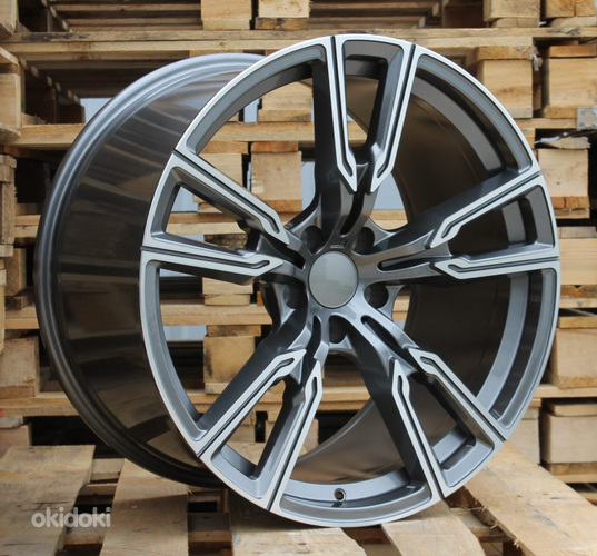 R21x10.5  5X120  ET  40  74.1  H5033  Grey Polished (MG)  For BMW  (P)  (Rear+Front)
