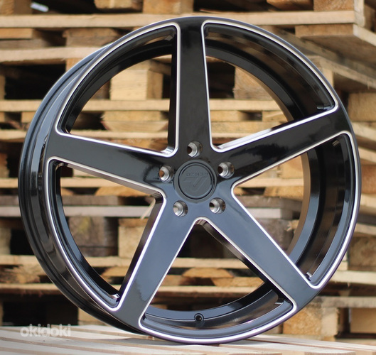 R22x9  5X120  ET  32  72.6  H5028  Black (BL)  For RACIN  (P1)  (Front)