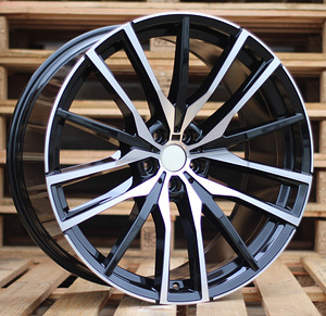 R21x10.5  5X112  ET  43  66.6  H0324  (BY1473)  Black Polished+Powder Coating (MBPC)  For BMW  (N)  (Rear+Front) (1 foto / 1)