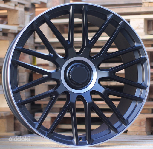 R22x11.5  5X112  ET  47  66.5  FMB36  Black Matt+Polished Lip (BMPL)  For MER  (K3)  (REAR+FRONT FORGED)