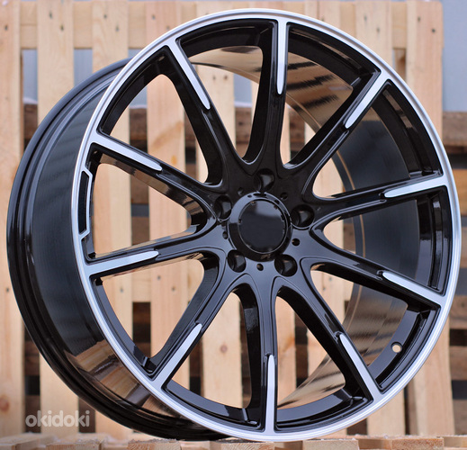 R19x9.5  5X112  ET  43  66.6  FE236  (XF120)  Black Polished (MB)  For MER  (P1)  (HYBRID FORGED New BRABUS (Front+Rear))