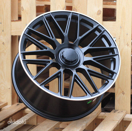 R21x10  5X112  ET  44  66.6  FE230  Black Half Matt+Polished Lip (BLHMPL)  For MER  (N2)  (REAR+FRONT For New GLS)