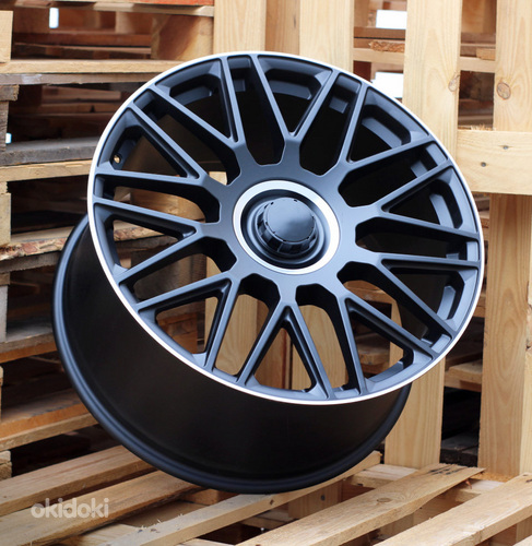 R21x10  5X112  ET  44  66.6  FE230  Black half matt+Polished lip+Engraved Cap (BLHMPLG)  For MER  (P)