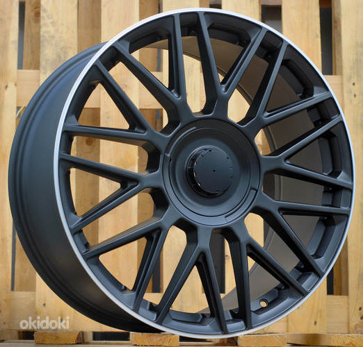 R20x9.5  5X112  ET  38  66.6  FE230  (Y0207)  Black Half Matt+Polished Lip (BLHMPL)  For MER  (P2)  (Rear+Front)
