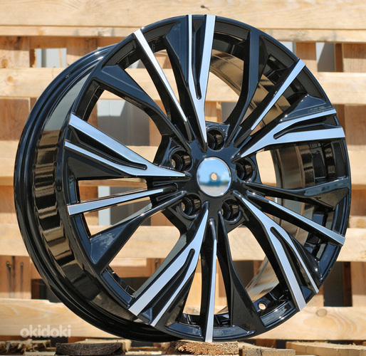 R18x7  5X114.3  ET  47  66.1  FE224  (QC1550)  Black Polished (MB)  For NISS  (P1)
