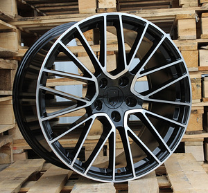 R22x10  5X130  ET  48  71.6  FE179  Black Polished+Powder Coating (MBPC)  For PORCH  (K7)  (Rear+Front) (1 foto / 1)