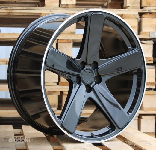 R20x9  5X112  ET  26  66.5  FE023  (BK5513)  Black+Polished Lip (BLPL)  For PORCH  (K4+K2)  (Rear+Front)
