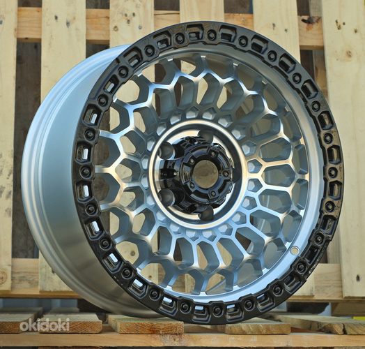 R17x8.5  5X127  ET  M12  71.5  FBX357  Machined Silver+Black (MSB)  For 4X4  (M)  (HYBRID FORGED)