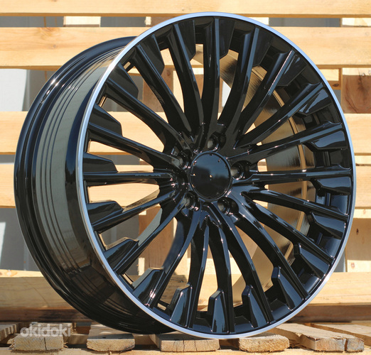 R20x8.5  5X112  ET  40  66.6  FBX132  Black+Polished Lip (BLPL)  For MER  (P2)  (HYBRID FORGED Front+Rear)