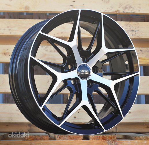 R17x7  5X100  ET  40  57.1  FBX114  Black Polished (MB)  For RACIN  (M)  ((AKC 80 Eur)HYBRID FORGED)