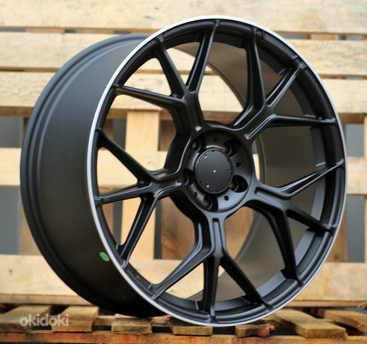 R20x9.5  5X112  ET  45  66.5  FBX120  Black+Polished Lip (BLPL)  For MER  (K3)  (HYBRID FORGED Front+Rear)