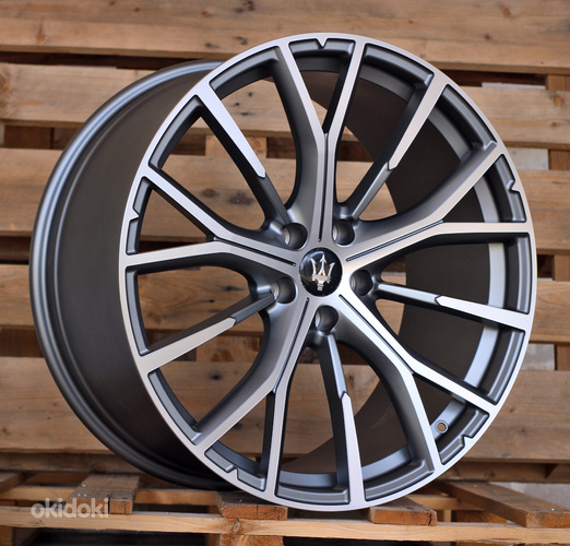 R21x9  5X114.3  ET  35  67.1  FB1573  Grey Polished Matt (MGM)  For MASER  (K7)  (FORGED Maserati (Rear+Front))