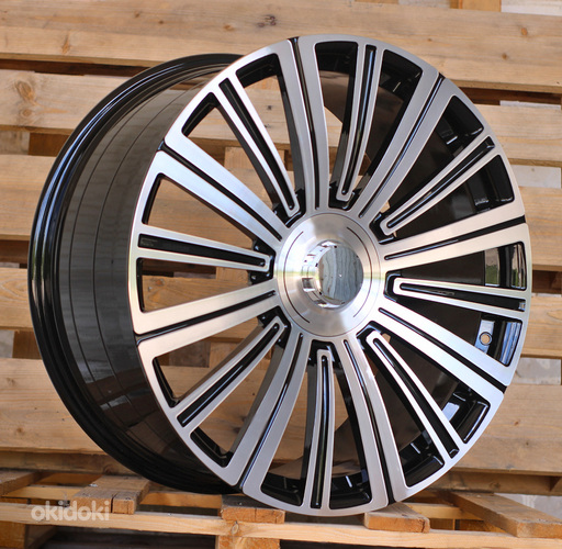 R22x10  5X112  ET  45  66.6  FB0620J  Black Polished (MB)  For MER  (K7)  (FORGED (Rear+Front))