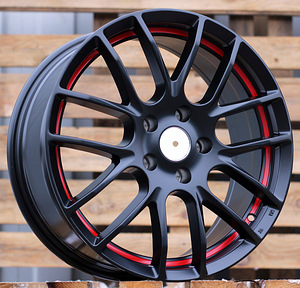 R17x7  5X112  ET  40  66.5  F40  (FM057)  Black+Red Line (BR)  For RACIN (1 foto / 1)