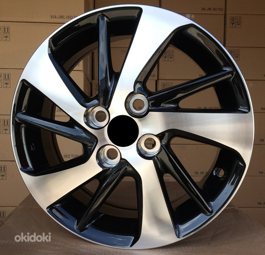 R15x5.5  4X100  ET  45  54.1  F0458  (XFE146)  Black Polished (MB)  For TOYOT  (D1+R)
