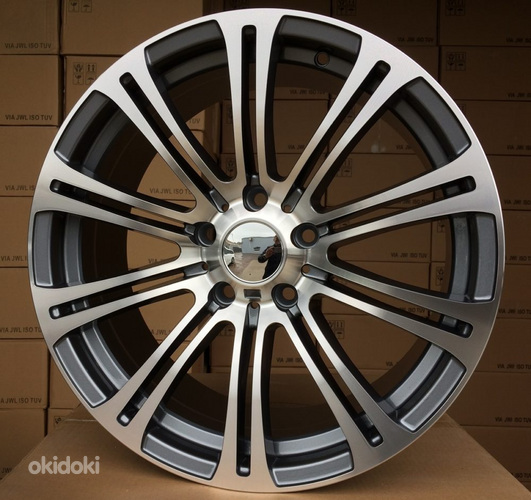 R17x8  5X120  ET  34  72.6  E568  (XF661)  Grey Polished (MG)  For BMW  (D2)