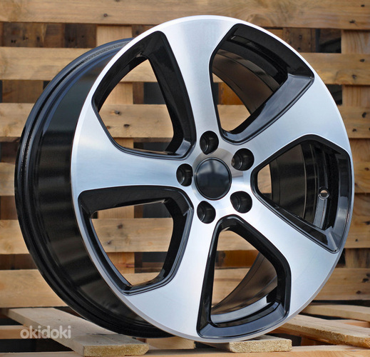 R18x7.5  5X112  ET  49  57.1  E1097  (BKY0092)  Black Polished (MB)  For VW  (P2+K2)