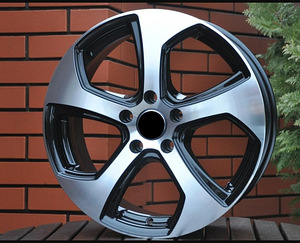 R15x7  5X100  ET  35  57.1  E1097  (XF164)  Black Polished+Powder Coating (MBPC)  For VW  (K3) (1 foto / 1)