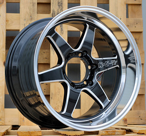 R18x9.5  6X139.7  ET  20  106.1  D1668  Black+Polished Lip (BLPL)  For RACIN  (K3)  (Rear+Front Milling) (1 foto / 1)