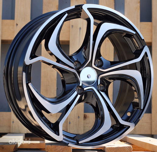 R14x5.5  4X100  ET  35  60.1  BY980  (LU1235)  Black Polished (MB)  For RACIN  (R)