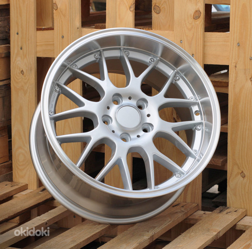 R18x8  5X120  ET  35  72.6  BY773  Silver+Polished Lip (SP)  For BMW  (Z1+Z2)  (Rear+Front)
