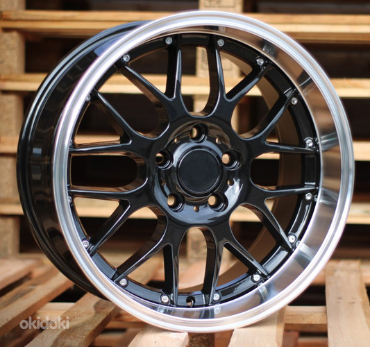 R18x8  5X120  ET  20  74.1  BY773  Black+Polished Lip (BLPL)  For BMW  (Z1+Z3+Z6)  (REAR+FRONT)