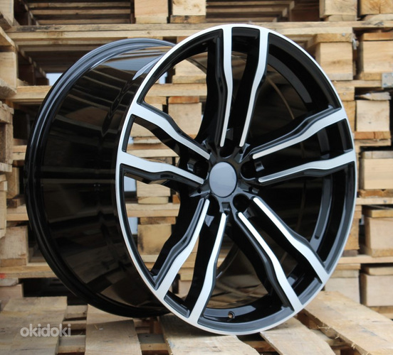 R20x11  5X120  ET  37  74.1  BY588  (DLJ588)  Black Polished (MB)  For BMW  (P+Z1)  (Rear+Front)