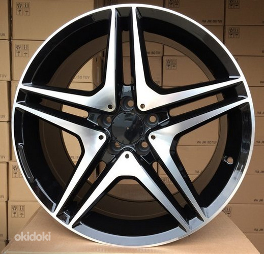 R19x8.5  5X112  ET  43  66.6  BY496  Black Polished (MB)  For MER  (P)  (Rear+Front)