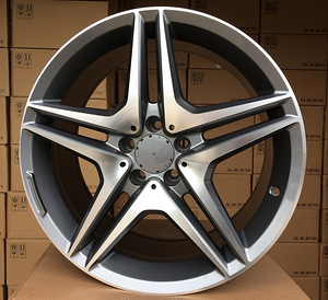 R19x9.5  5X112  ET  35  66.6  BY496  Grey Polished+Powder Coating (MGPC)  For MER  (P)  (Rear+Front) (1 foto / 1)