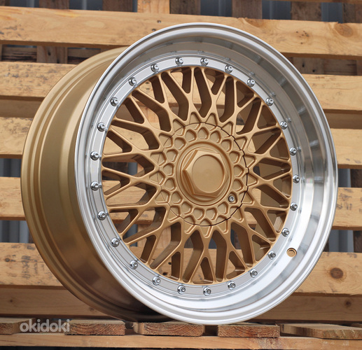 R18x9.5  10X112/120  ET  35  72.6  BY479  (XF135)  Gold+Polished (YP)  For RACIN  (P2)  (BBS Style Rear+Front)