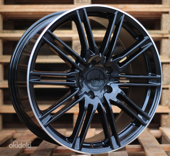 R21x10  5X130  ET  50  71.6  BY476  Black+Polished Lip (BLPL)  For PORCH  (P+Z6)