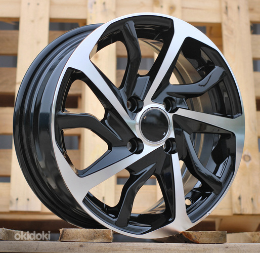 R14x5.5  5X100  ET  43  54.1  BY2477  Black Polished (MB)  For TOYOT