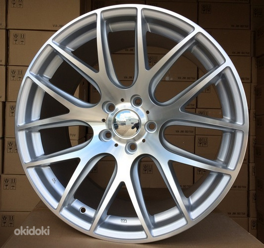 R18x8.5  5X120  ET  35  72.6  BK663  Polished Silver+Powder Coating (MSPC)  For BMW  (K2+P+K4)  (Rear+Front)