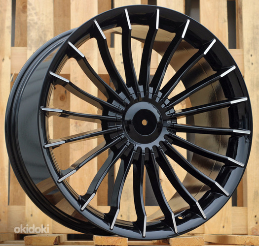 R20x8.5  10X112/120  ET  25  72.6  BK273  Black Polished (MB)  For BMW  (K4+P)  (ALPINA Style Rear+Front)