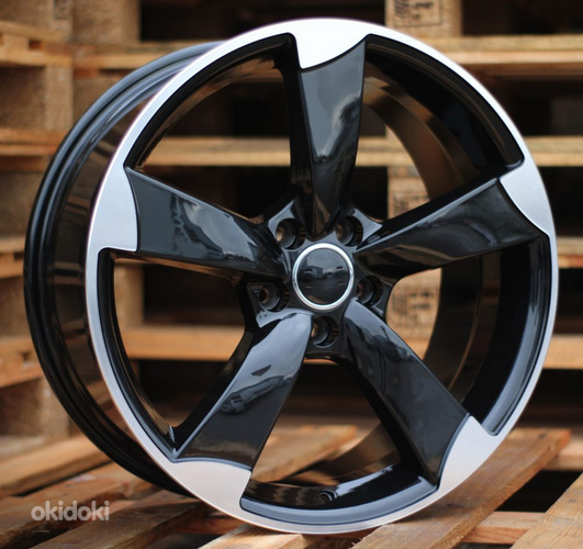 R18x8  5X112  ET  39  66.5  BK217  (BY939)  Black Polished (MB)  For AUD