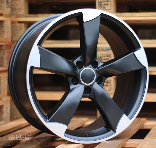 R18x8  5X112  ET  35  66.5  BK217  (BY939)  Black Polished Half Matt+Powder Coating (MBHMPC)  For AUD  (P2)