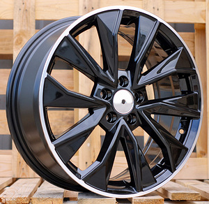 R17x7  5X112  ET  40  57.1  B5970  Black+Polished Lip (BLPL)  For SKODA  (R) (1 foto / 1)